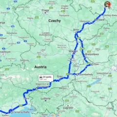  Polska Włochy trasa samochodowa - mapa i szczegóły podróży