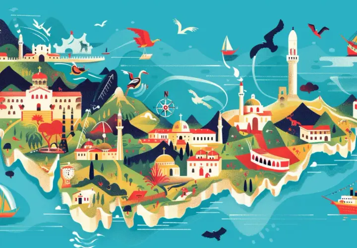 Mapa atrakcji turystycznych Albanii - Top miejsca do odwiedzenia