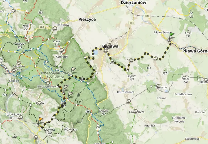 Mapa szlaków turystycznych Gór Sowich - Co warto zwiedzić?